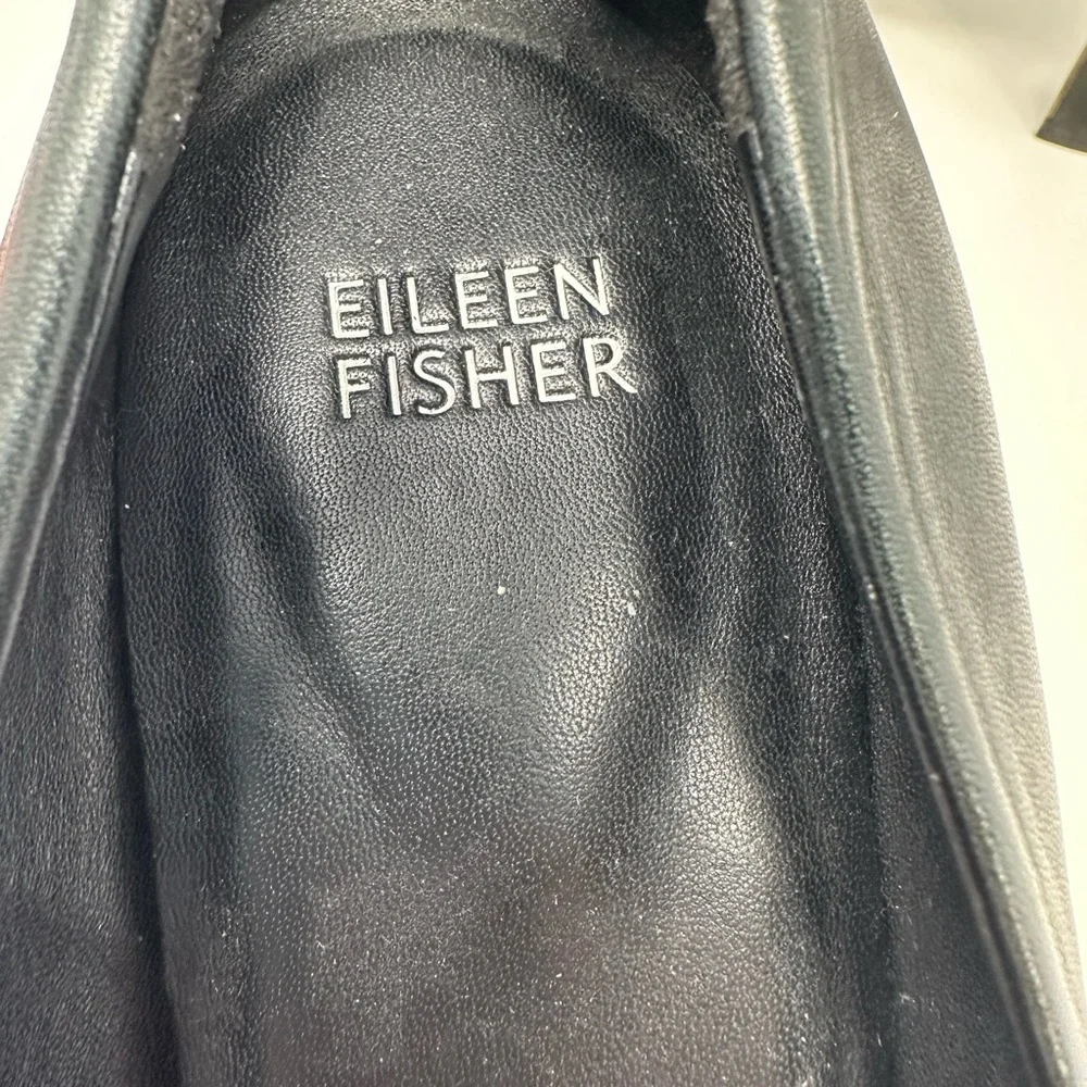 Eileen Fisher Black‎ Leather 3.5